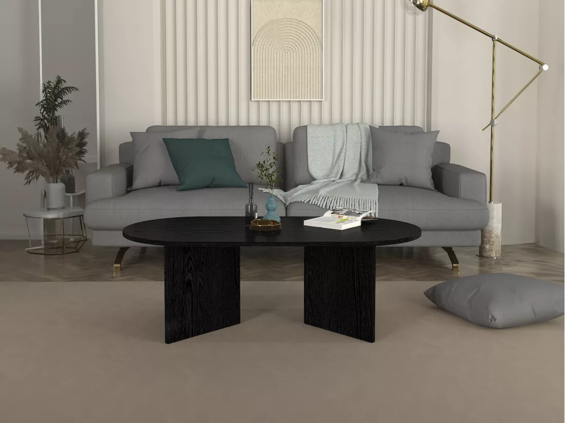 Table basse - Noir - TOPANIA