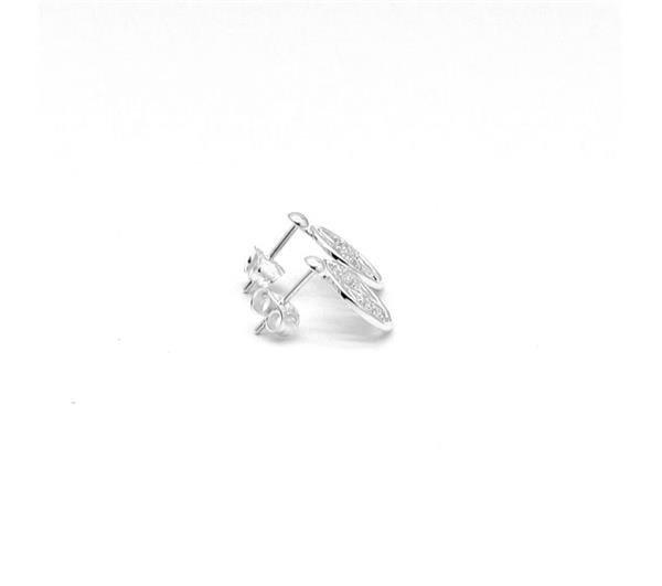Unique And Co Sterling Silver Stud Earrings with CZ