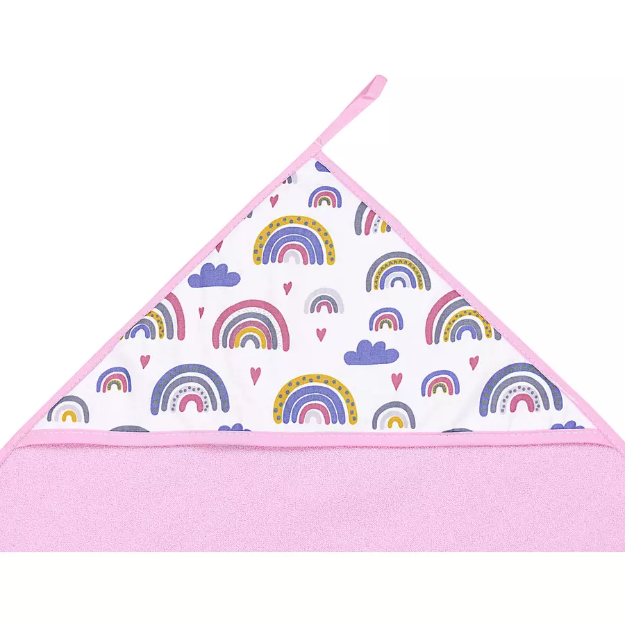 TupTam Baby Kapuzenbadetuch Kinder Poncho rosagelb