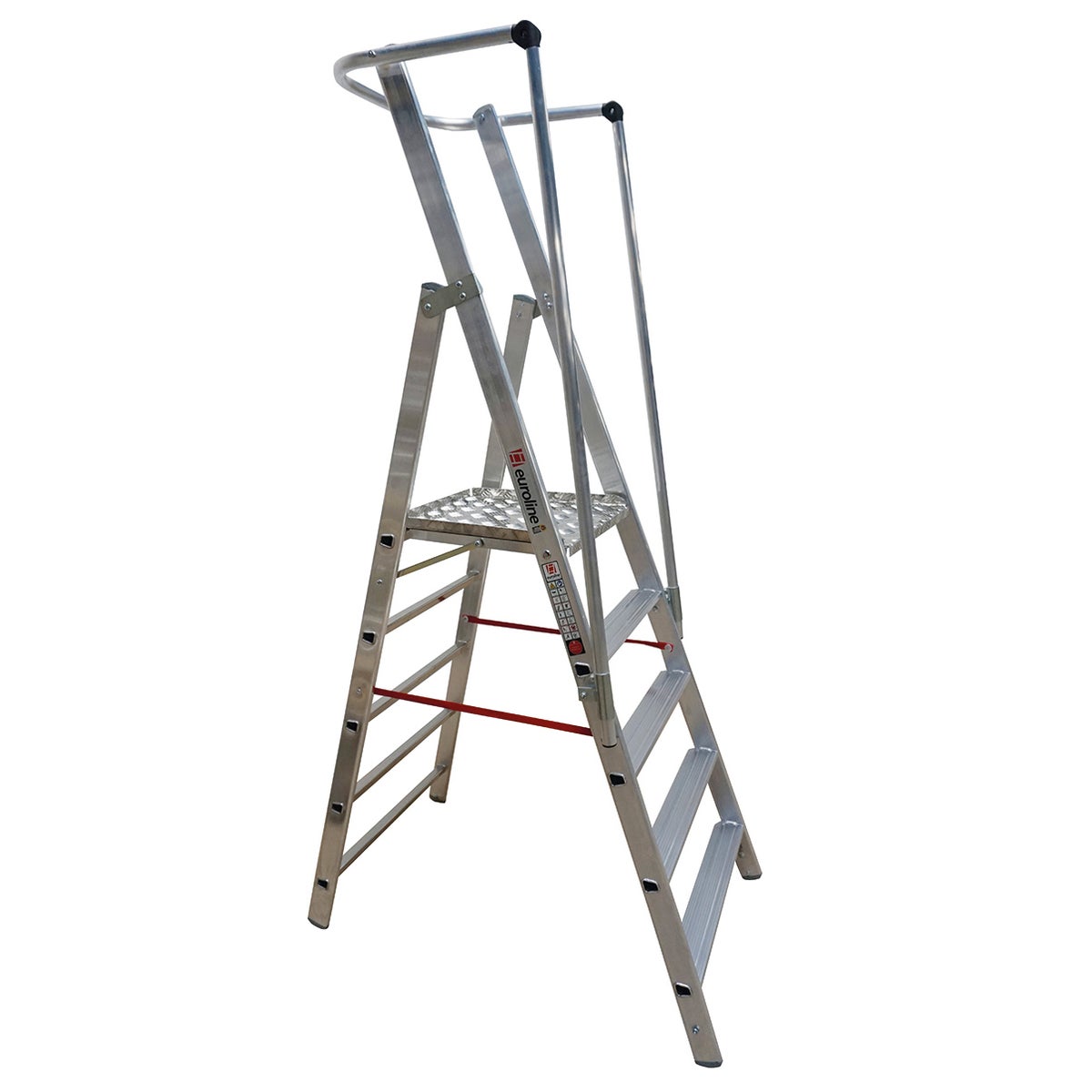 Euroline Workline 2267705 Lichtgewicht trap met groot staplatform, 5 treden