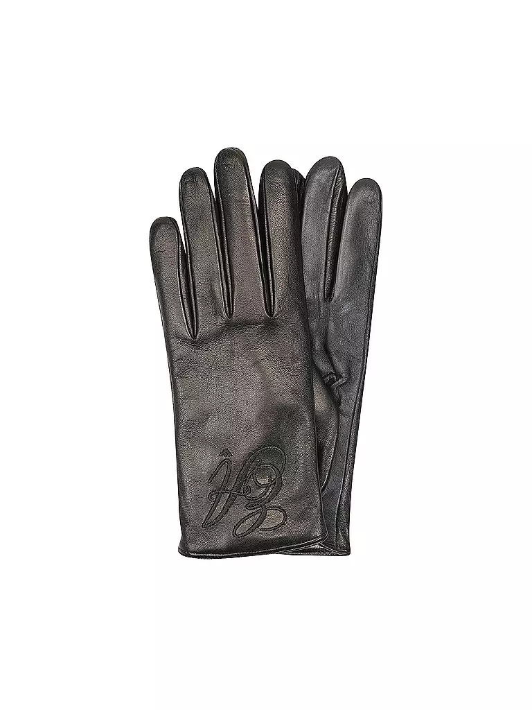 EMPORIO ARMANI Lederhandschuhe  schwarz
