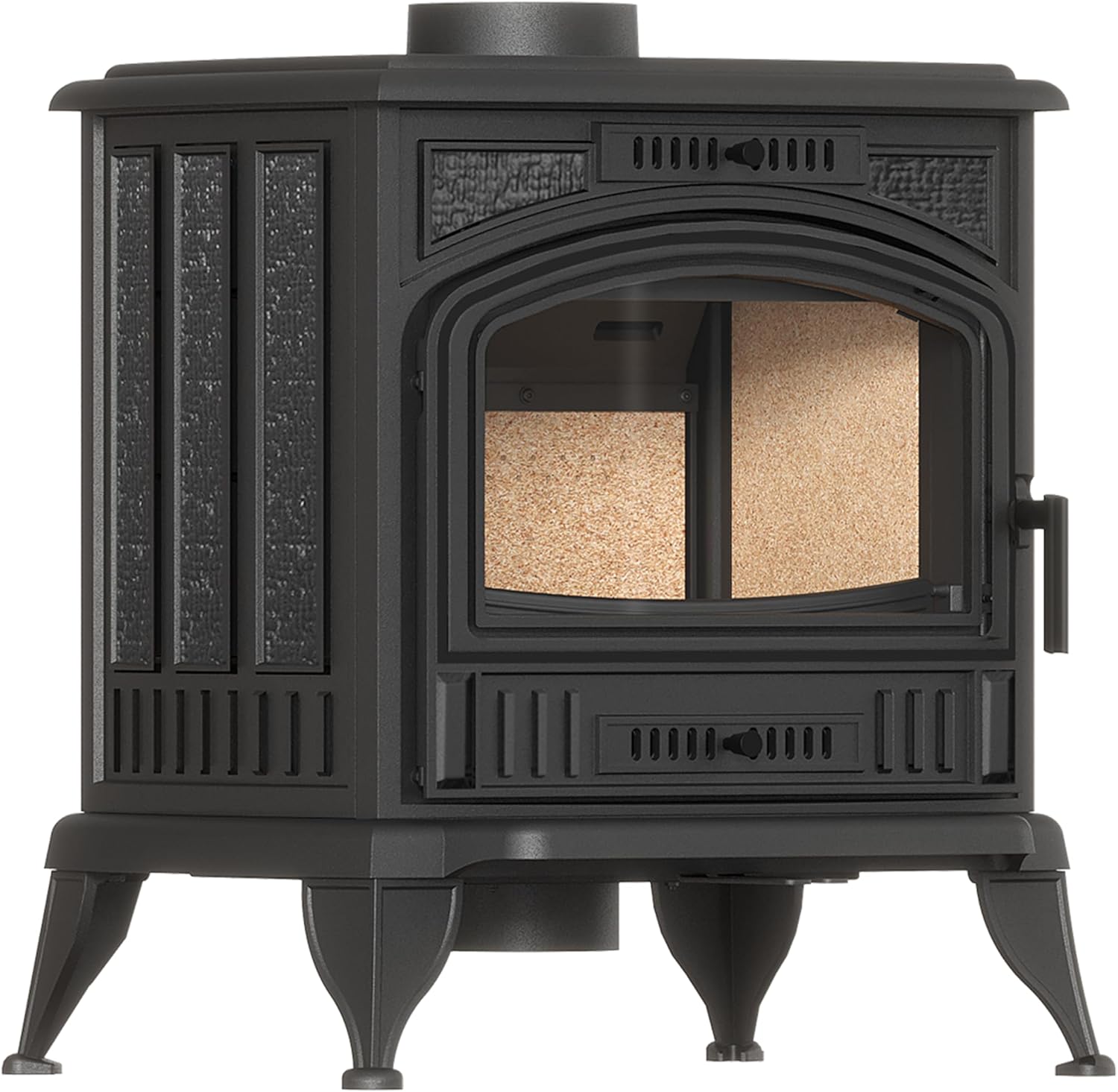 Kaminofen Gusseisen KRATKI K6 ECO – 6,5 kW – Ø130 – klassischer Holzofen im Retro-Stil – erfüllt Ekoprojekt & BImSchV 2