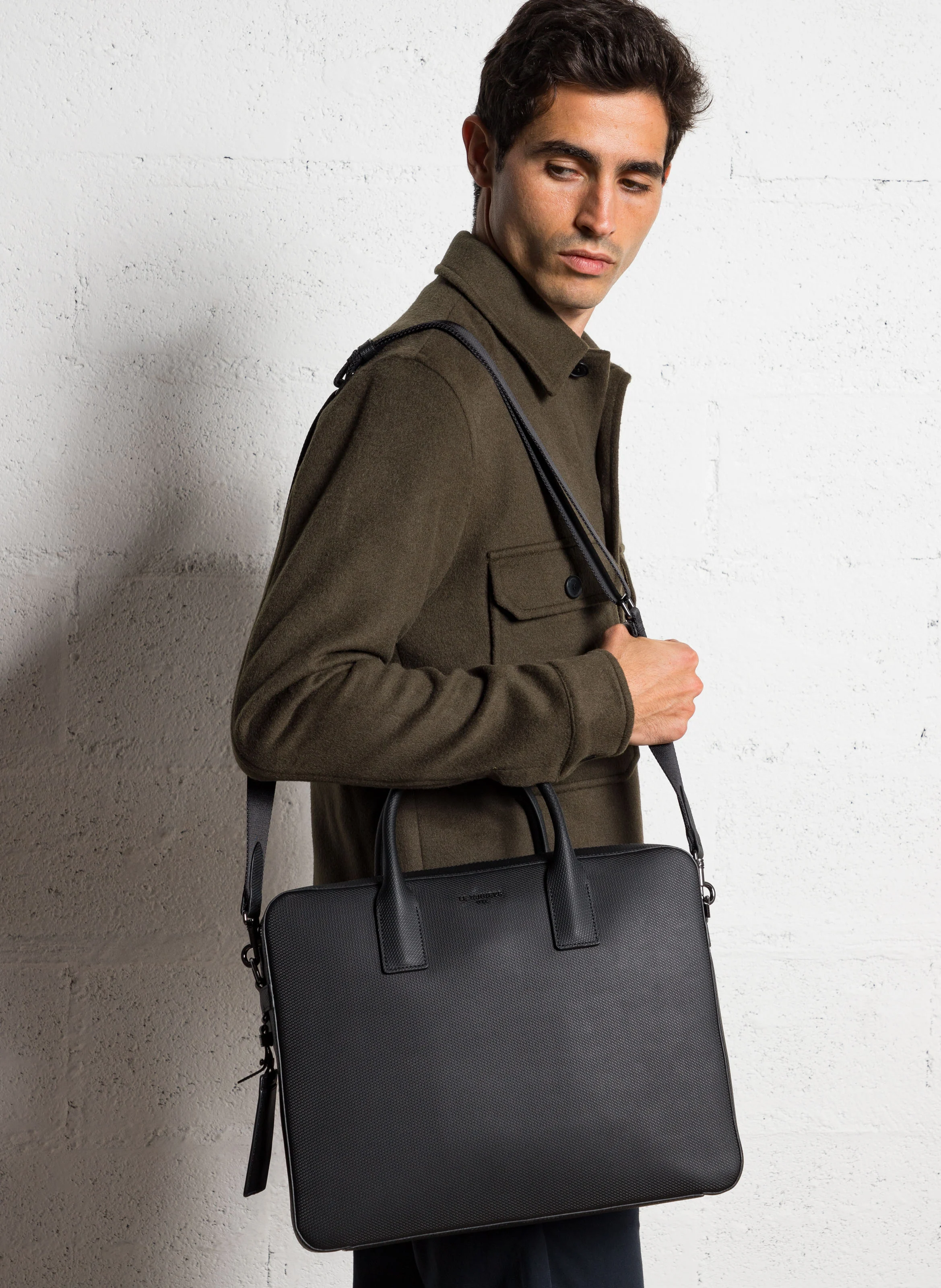 EMILE - Porte-document en cuir de vachette | Noir