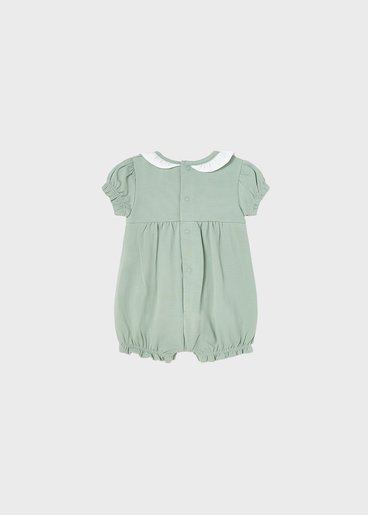 Pijama curto de algodão sustentável para recém-nascido