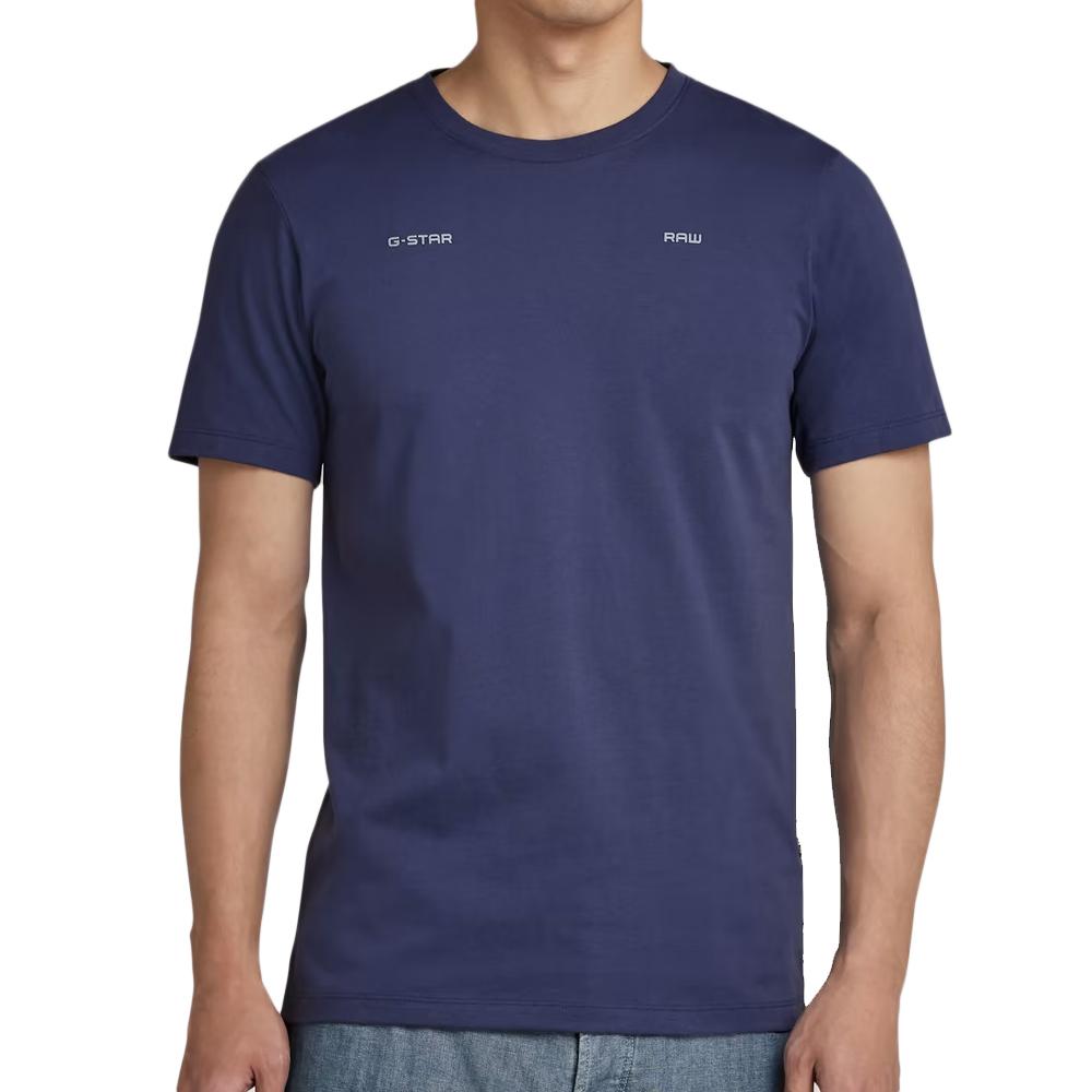 T-Shirt Marine Homme G-Star Raw Hand