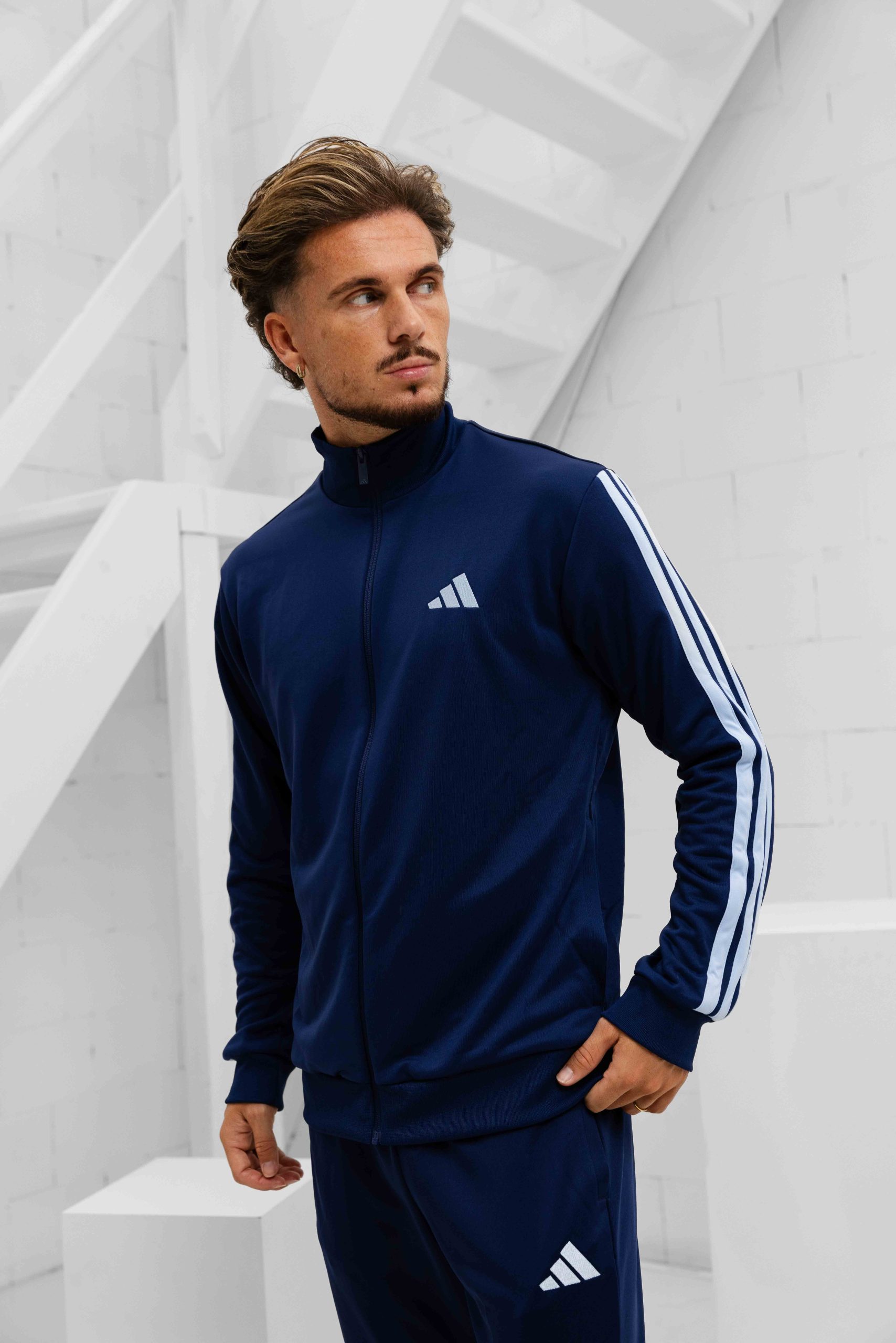 Adidas French Terry Trainingspak Heren Blauw