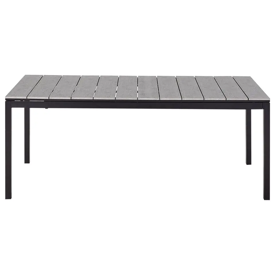 TOFANE - Eettafel uitschuifbaar - Grijs - 198/248 x 90 - Aluminium