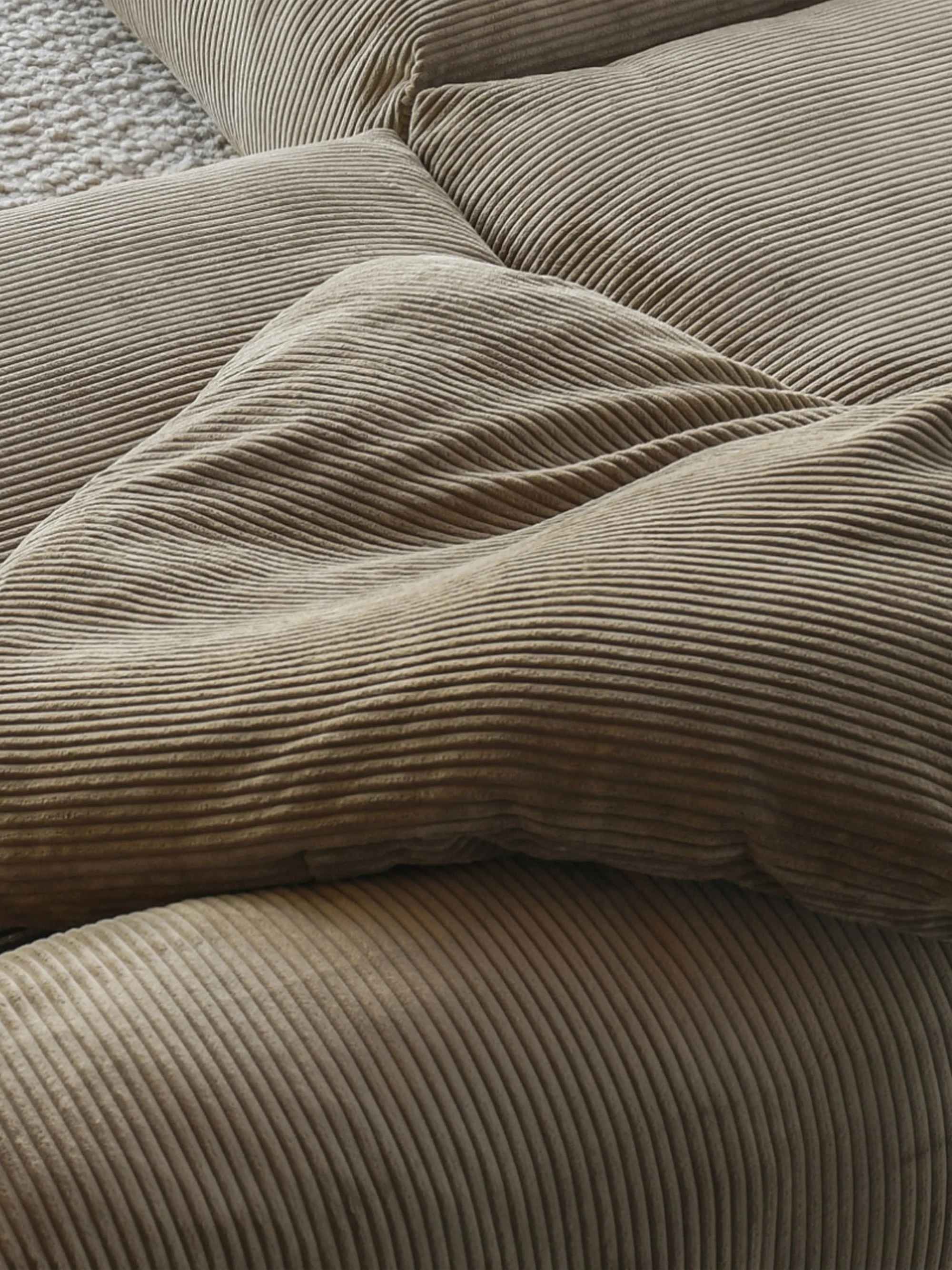 Grote corduroy bankkussen Vetsak, 60 x 60 cm