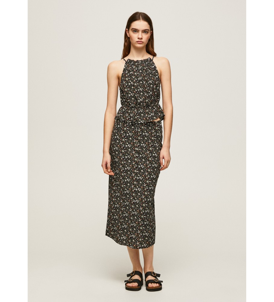 Saia preta Amber da Pepe Jeans