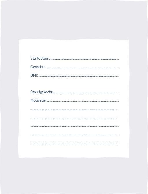 Eetdagboek - Blauw - 12 Weken - Inclusief Leeslint en Sluitelastiek