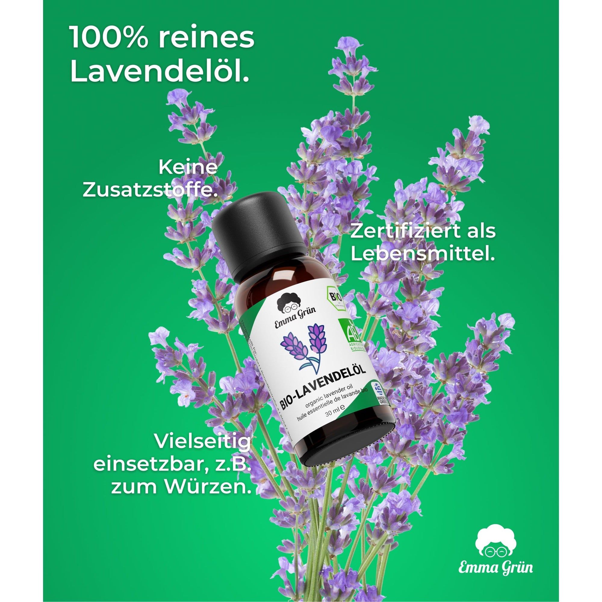 Emma Grün® Lavendel Liebe Spar-Set mit Bio-Lavendelöl & Kissenspray Bio