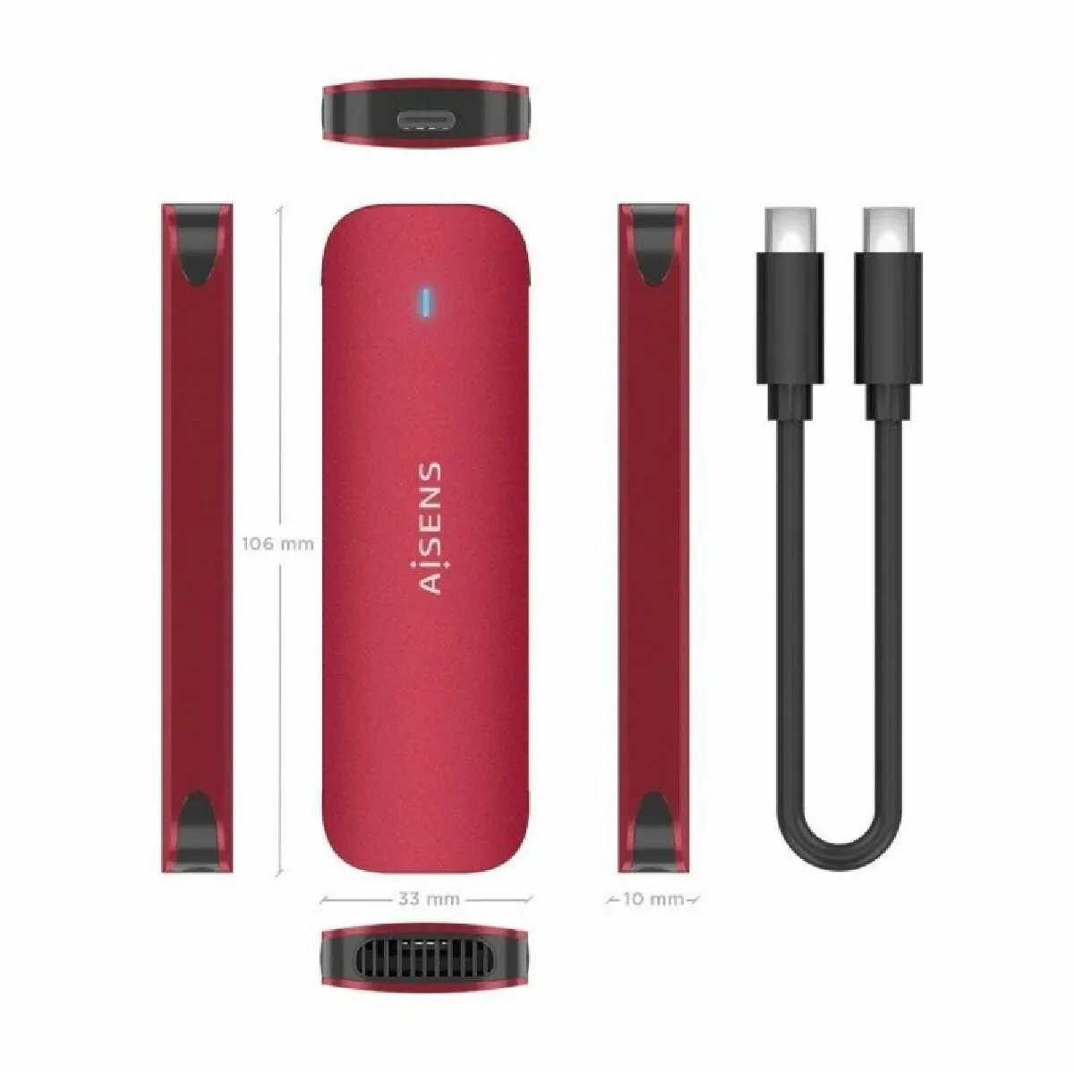 Aisens ASM2-027RED - Rouge