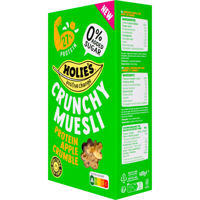 Holie's Crunchy muesli protein apple crumble