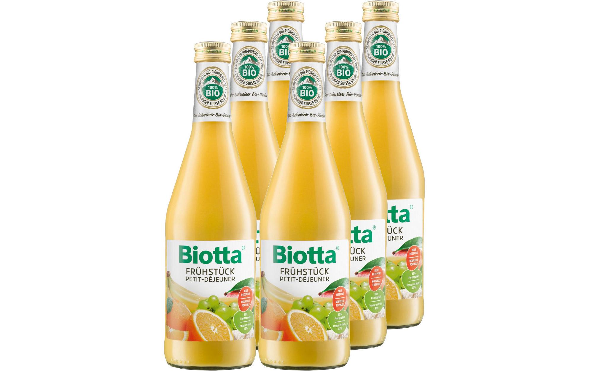 Säfte Frühstück Bio 6 x 0.5 lObstsaft aus erntefrischen Bio-Früchten