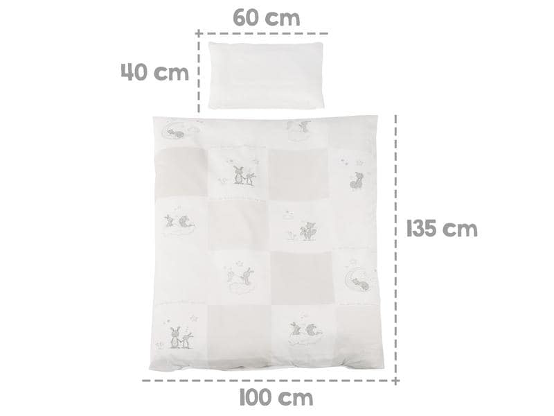 roba Babybett Komplett-Set Fox & Bunny 70 x 140 cm Komplettset umbaubar inkl. Bettwäsche, Himmel, Nest & Matratze