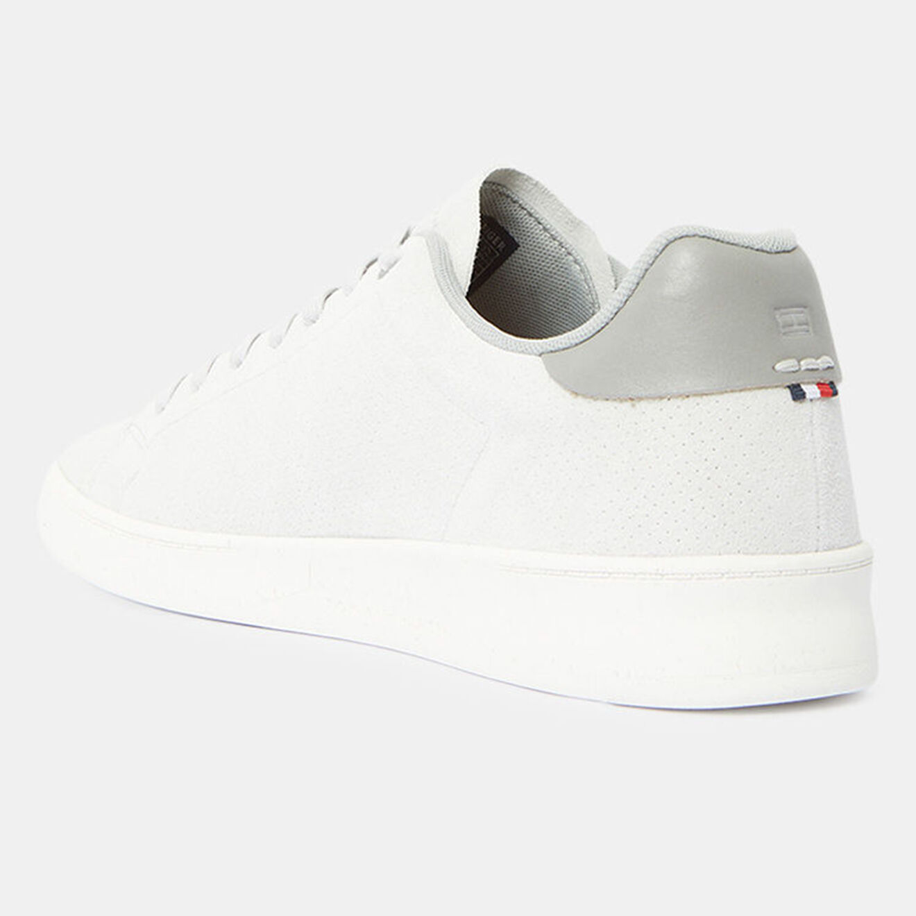Tommy Hilfiger Baskets en Velours de Cuir Retro Court grises