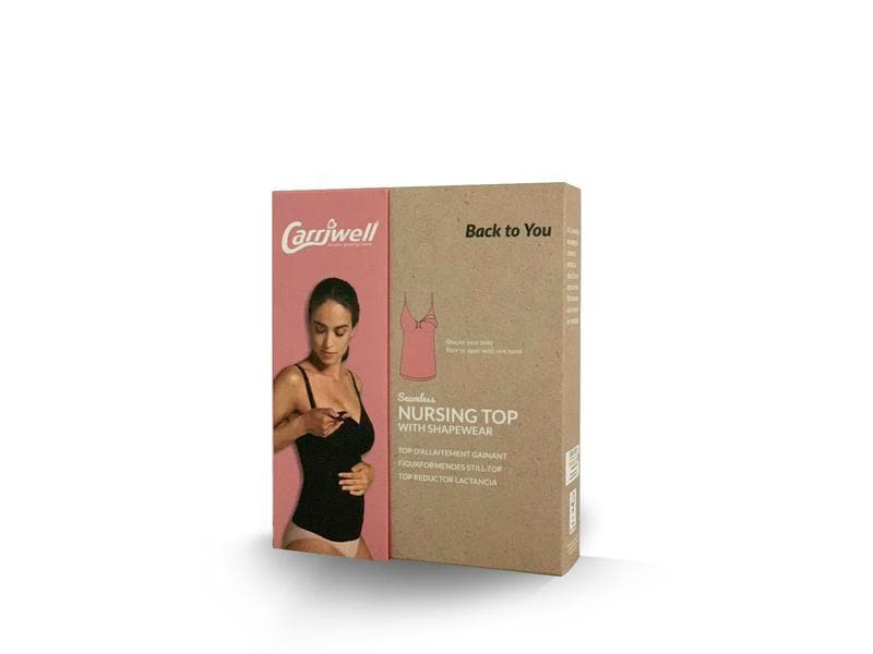 Carriwell Still-Top Shapeware Seamless 2in1 Schwarz Gr. L Figurformendes seamless Still-Oberteil