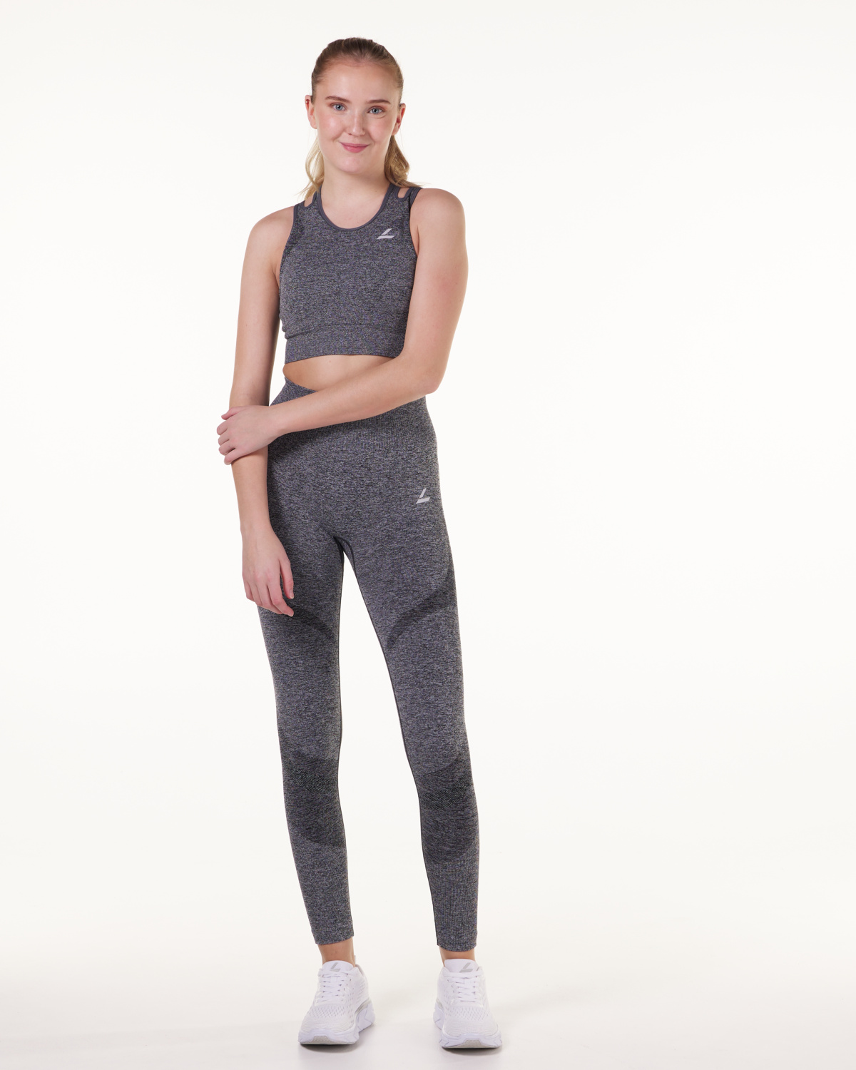 LEVITY Solar Seamless Tights Grey Marl 22