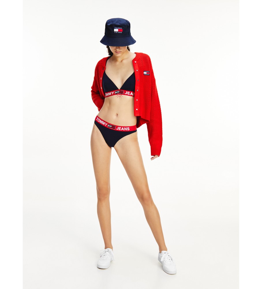 Sutiã Tommy Hilfiger sem bojo com faixa, azul marinho