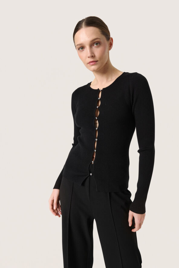 Soaked in Luxury SLSpina Slim Cardigan Black