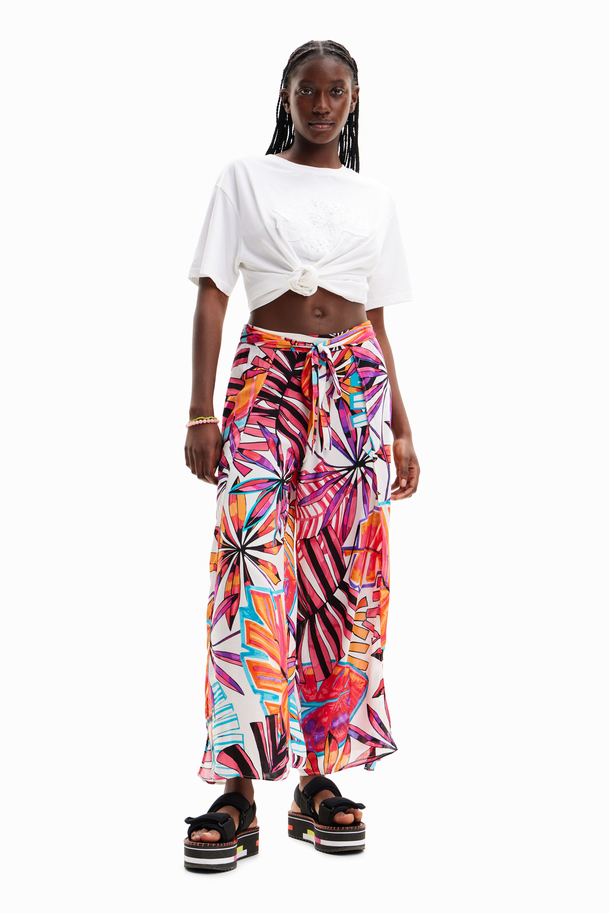 Pantalon ouvertures tropical