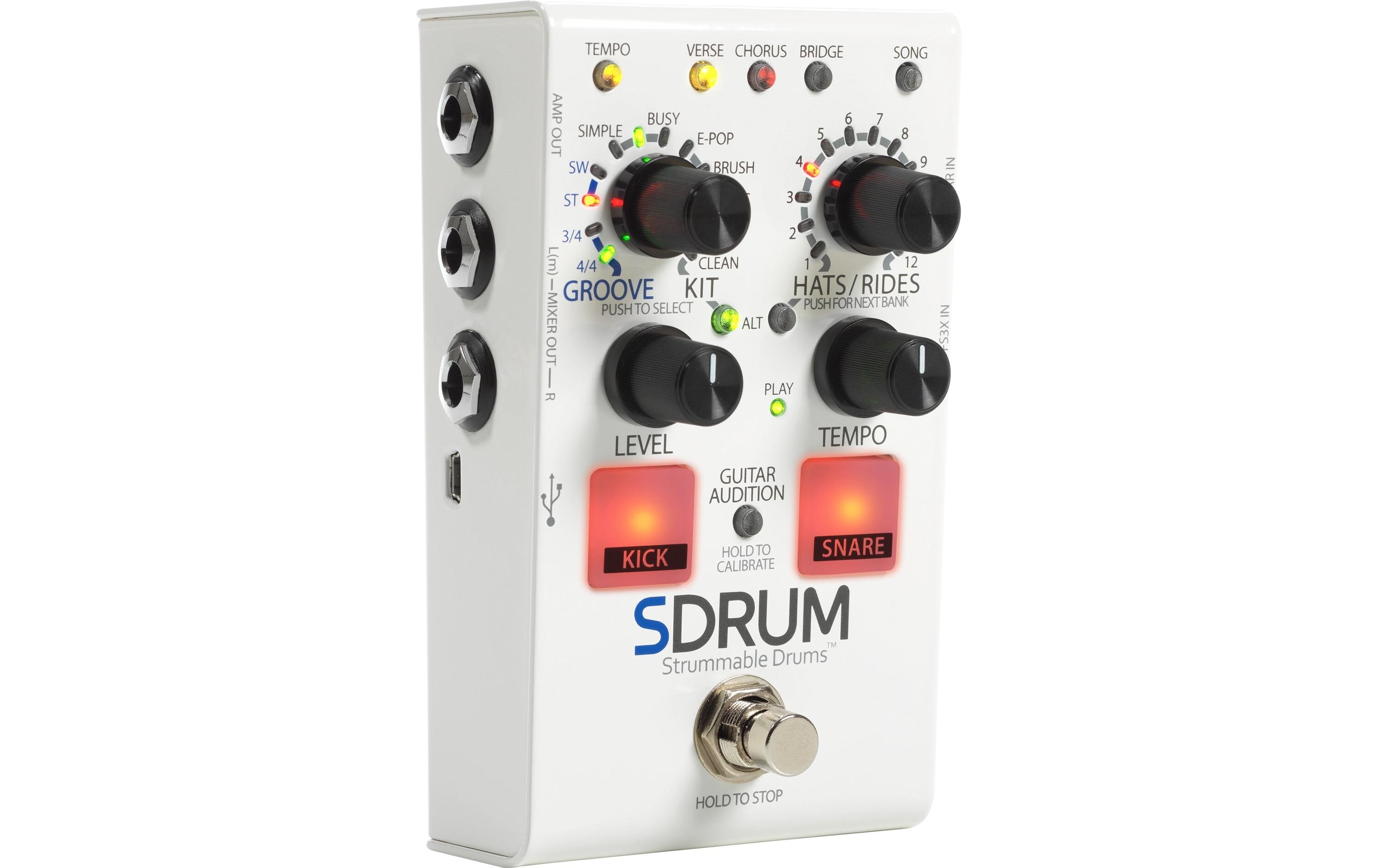 Pedal SDRUM<br>Drumcomputer im Stompbox-Format