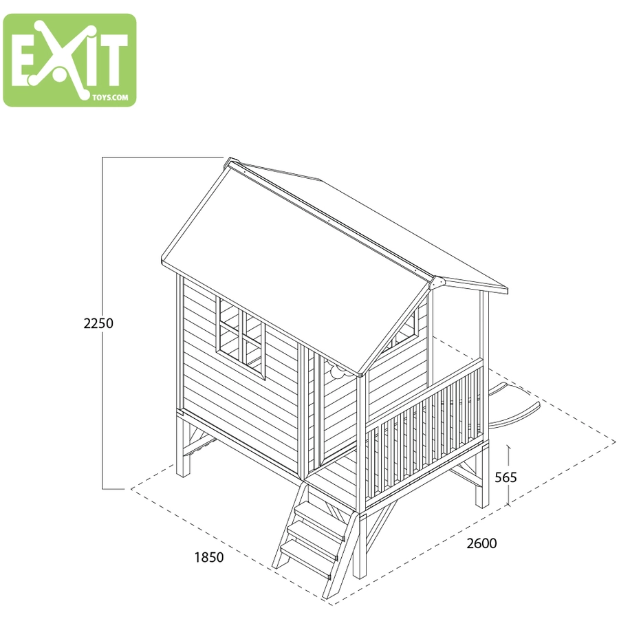 EXIT Holzspielhaus Loft 300, natur