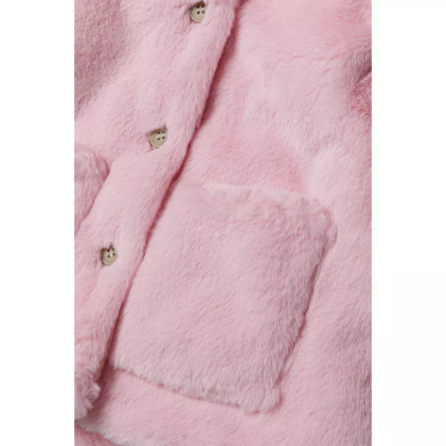 MINOTI Fellimitatjacke Hellrosa