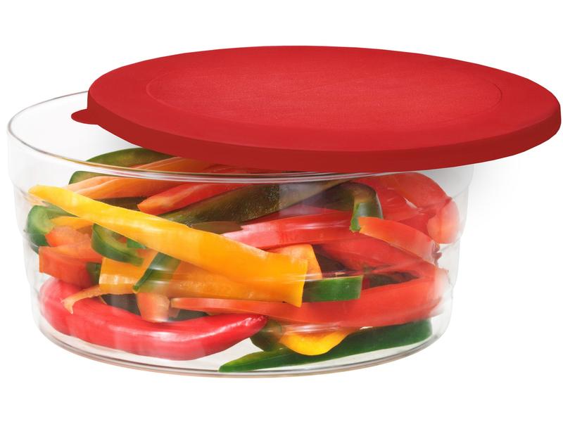 Rotho Vorratsdose Centric 3 Stück, 2.6 l, Transparent Mikrowellenschüssel Set