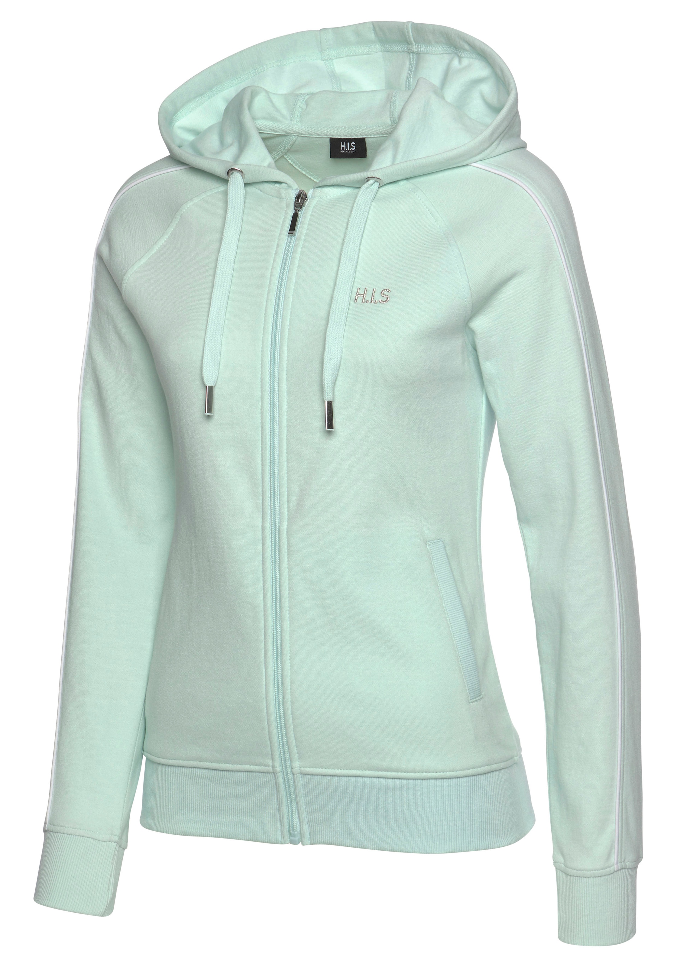 H.I.S Sweatjacke , mit Piping an den Ärmeln, Loungeanzug