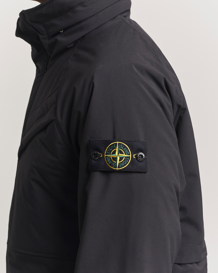 Stone Island Soft Shell Waterproof Coat Black