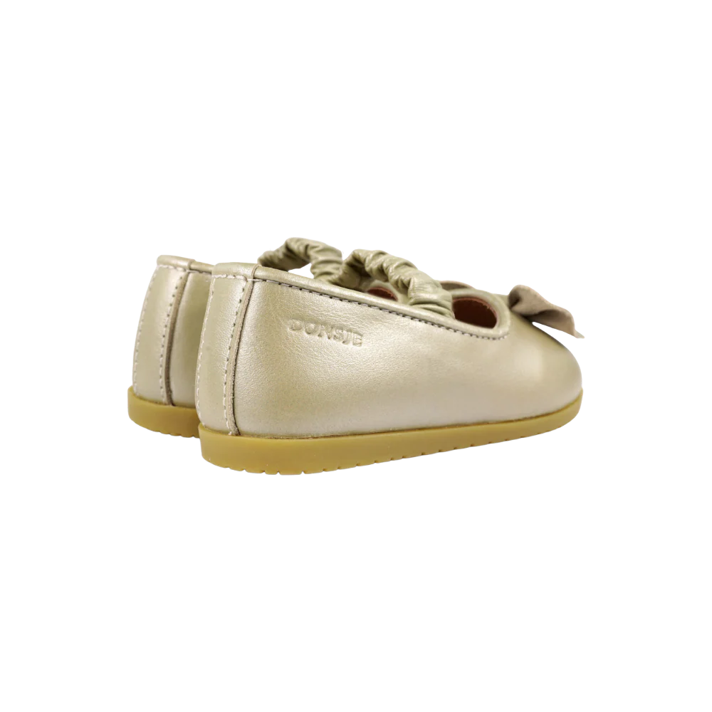 Sylah Ballerinas | Champagne Metallic Leather