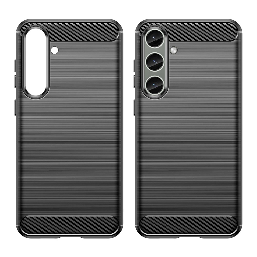 Samsung Galaxy S24  Plus Gummi Case Schutzhülle Carbon Look - Schwarz
