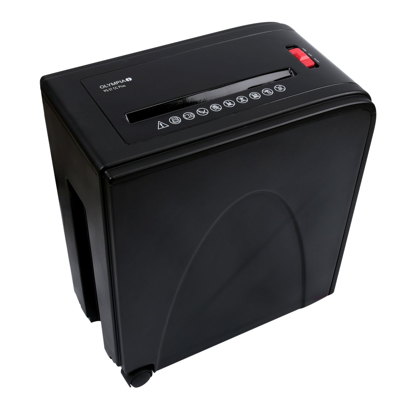 OLYMPIA Aktenvernichter Partikelschnitt Sicherheitsstufe P4 PS 57CC Plus Schwarz