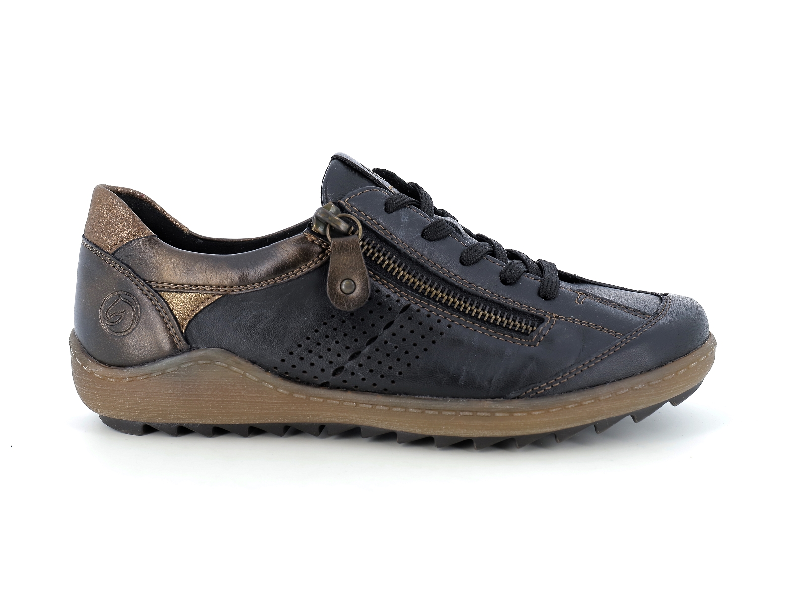 Remonte-R1431 Matières combinées Noir