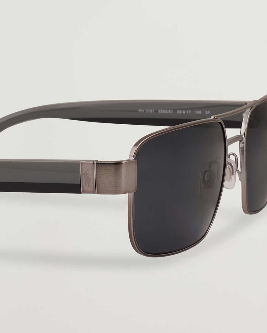 Polo Ralph Lauren 0PH3161 Polarized Sunglasses Brushed Gunmetal