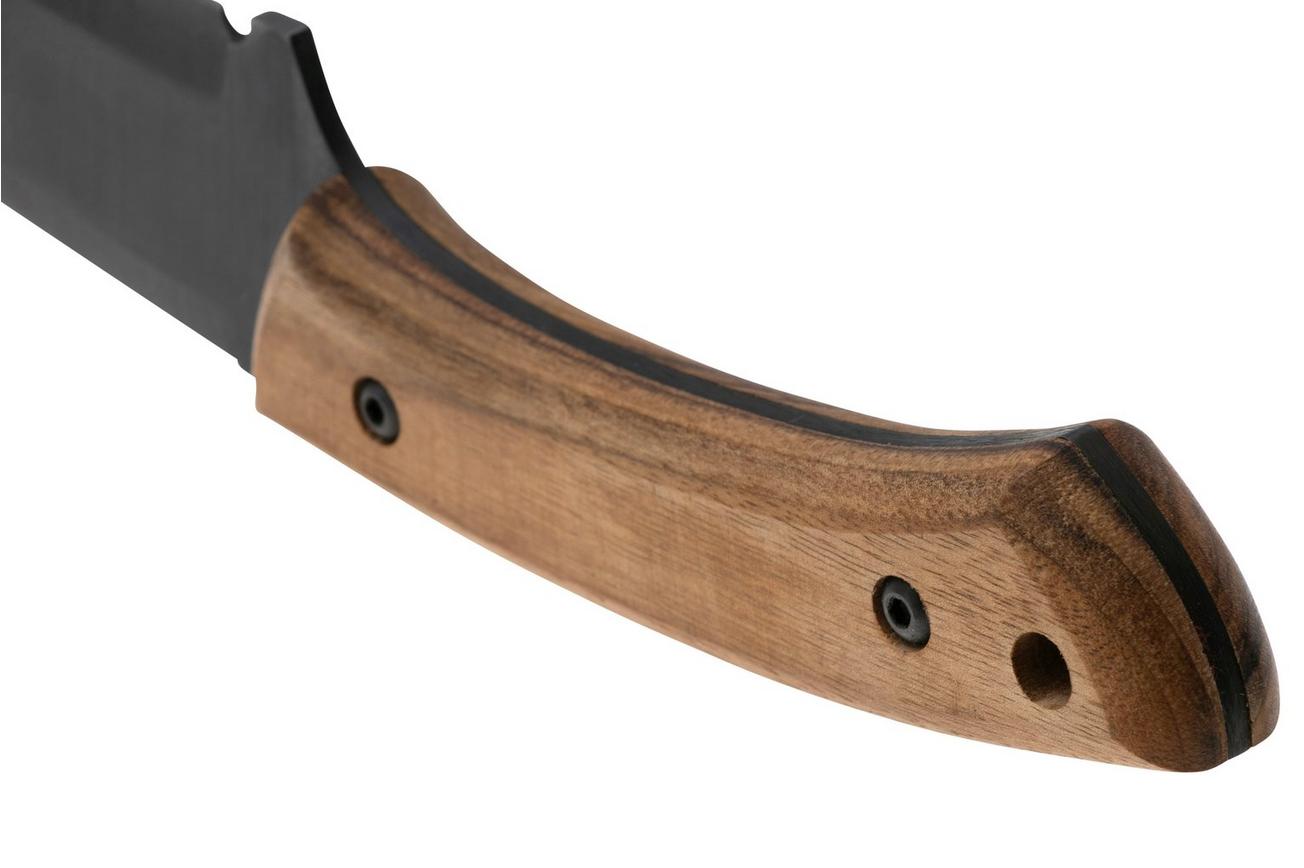 Beavercraft HGK1 Hunting Knife, Carbon Steel, Walnut Handle, vaststaand mes met foedraal