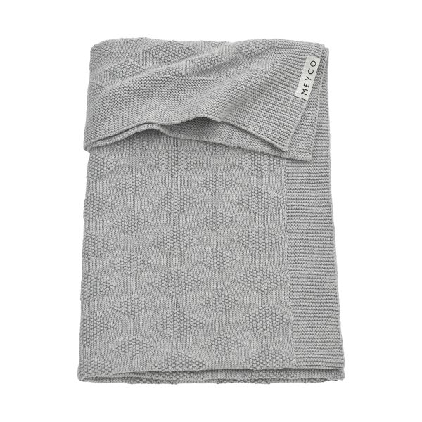 Meyco Diamond Wiegdeken Grijs Melange 75 x 100 cm