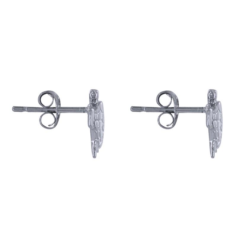 Boucles d'Oreilles Argent Rhodié Tortue des Galápagos