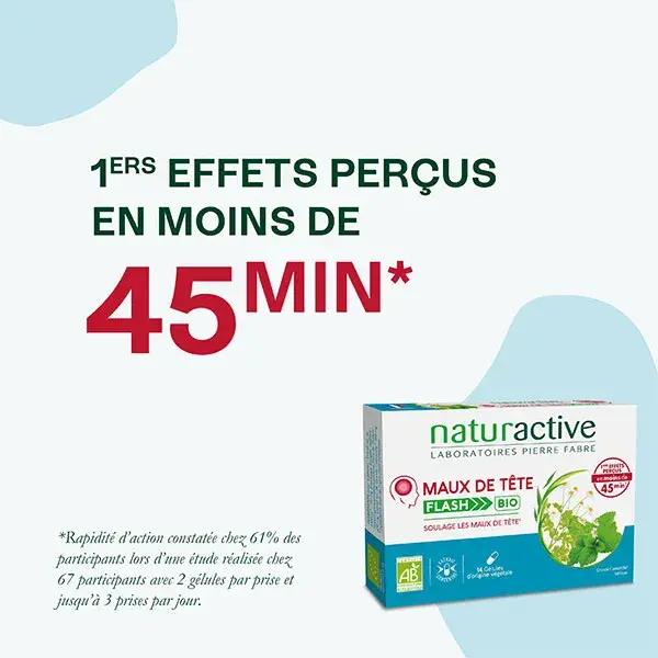 Naturactive Maux de Tete Flash Bio 14 gelules
