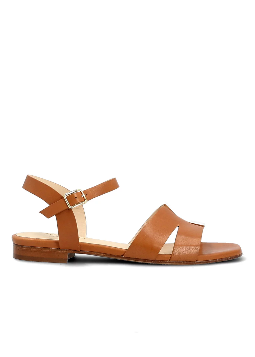 SANDALE SLOUGH CUIR CAMEL