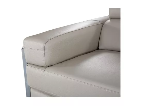 Fauteuil cuir Design ALIYAH Beige