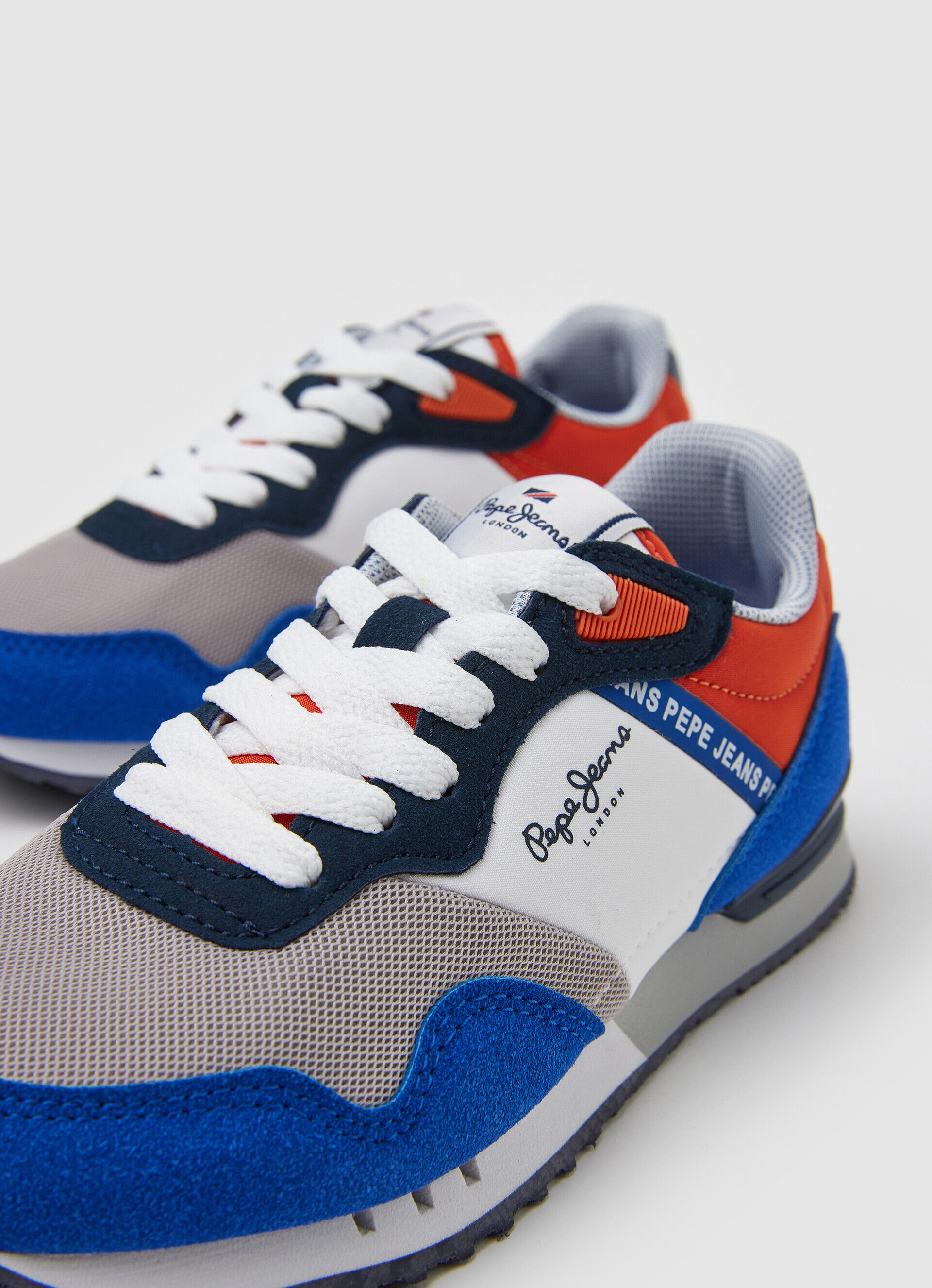 Sapatos combinados London May - azul vibrante