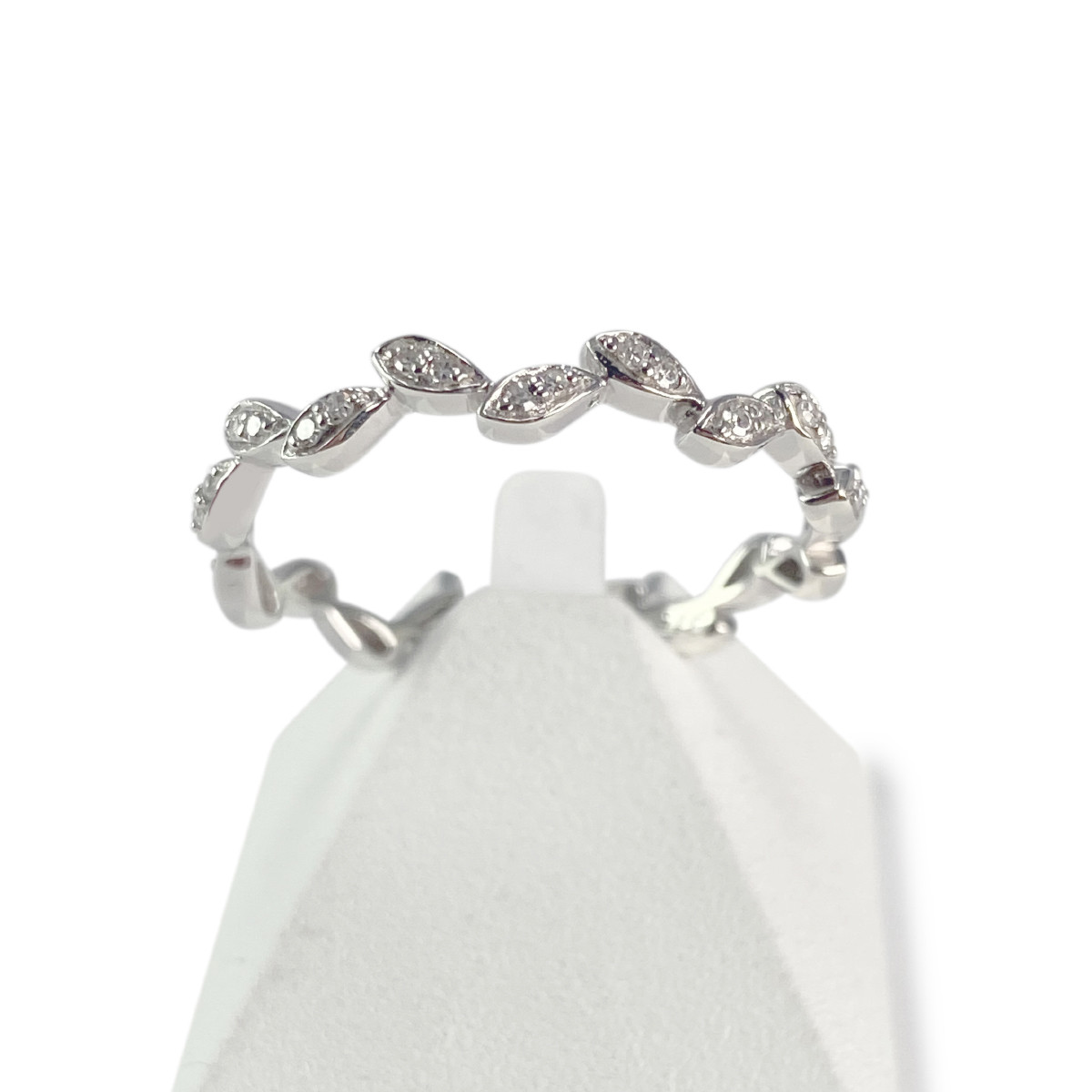 Bague d'occasion or 375 blanc diamants