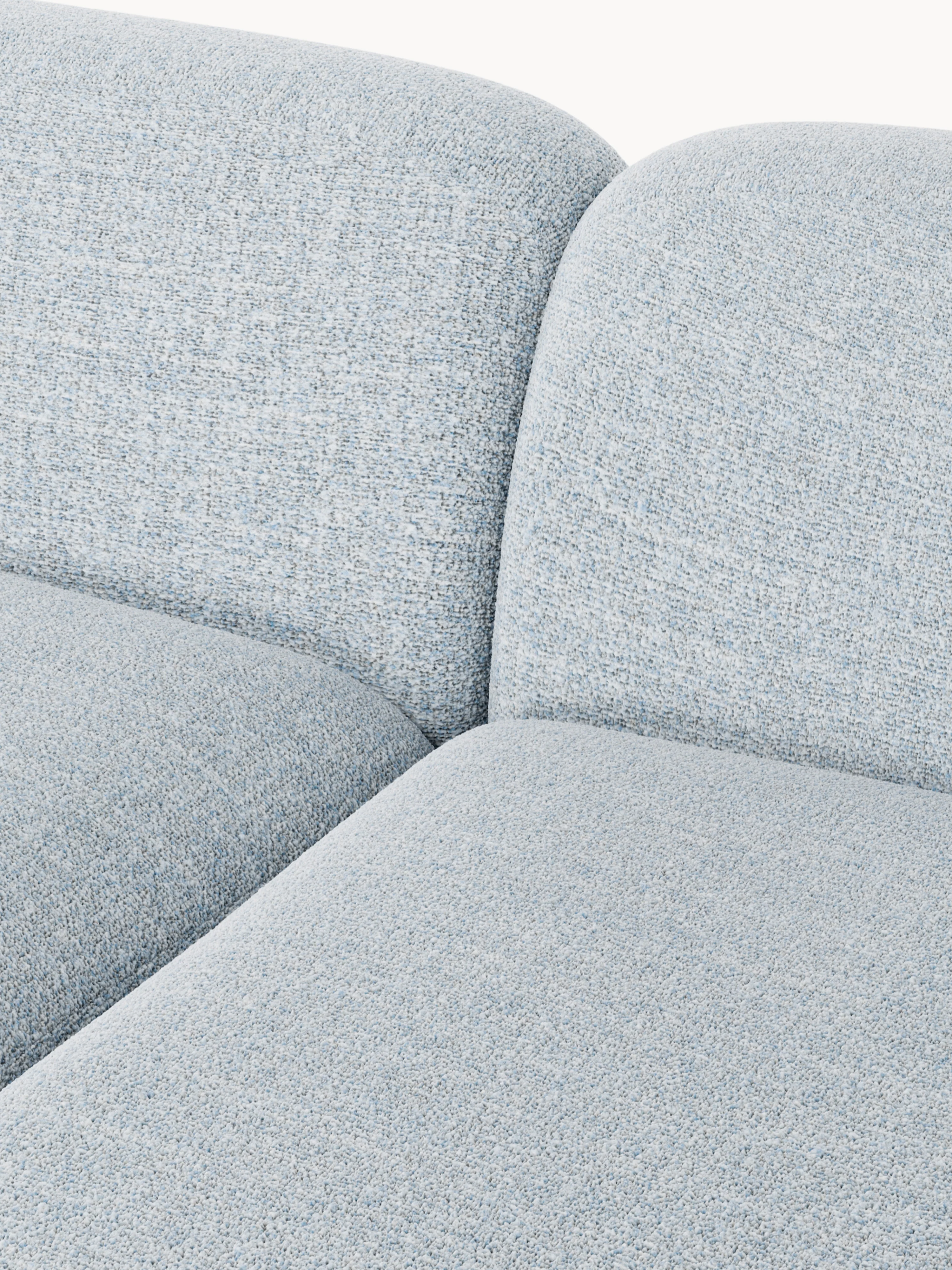 Modulaire bouclé XL hoekbank Wolke met chaise longue