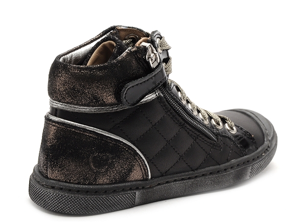 Shoo pom boots bottine enfant plug zip lace noir