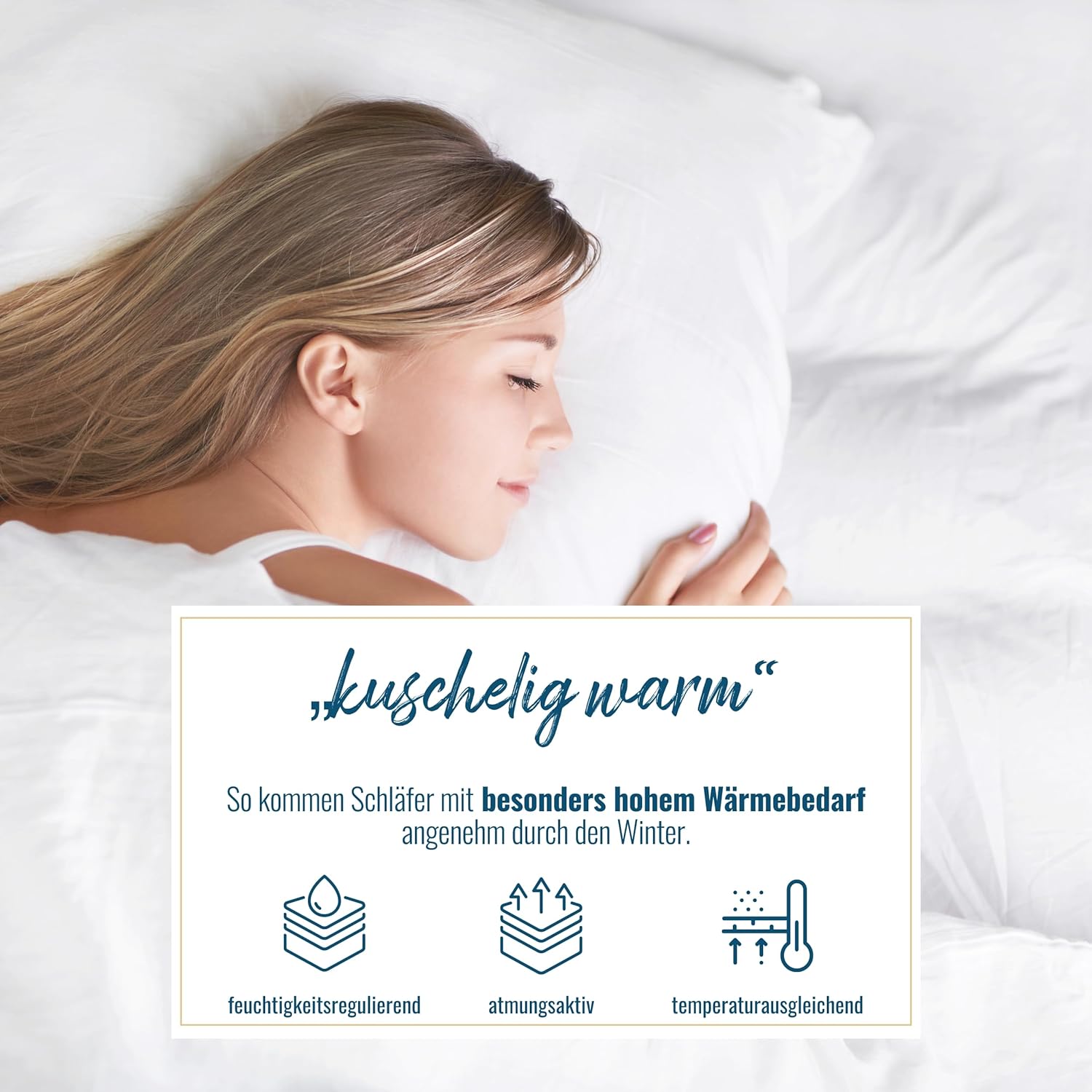 Bettdecke 135x200 | Daunendecke | Winterdecke | extra Warme Winterdaunendecke | 100% sibirische Daunen | Kassettenbettdecke Luxus | Daunenbettdecken | Oeko-TEX-Zertifiziert | 1100g