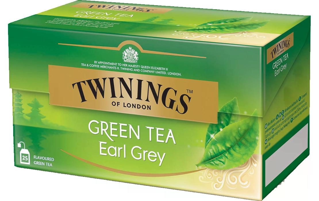 Teebeutel Green Tea Earl Grey 25 StückMischung aus Schwarz- und Grüntee