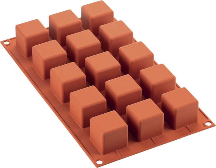 Silikomart FIRKANT. SILIC. 35X35. H35 Terracotta