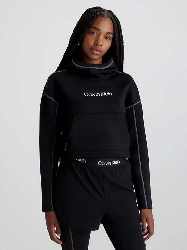 Moletom cropped com logo